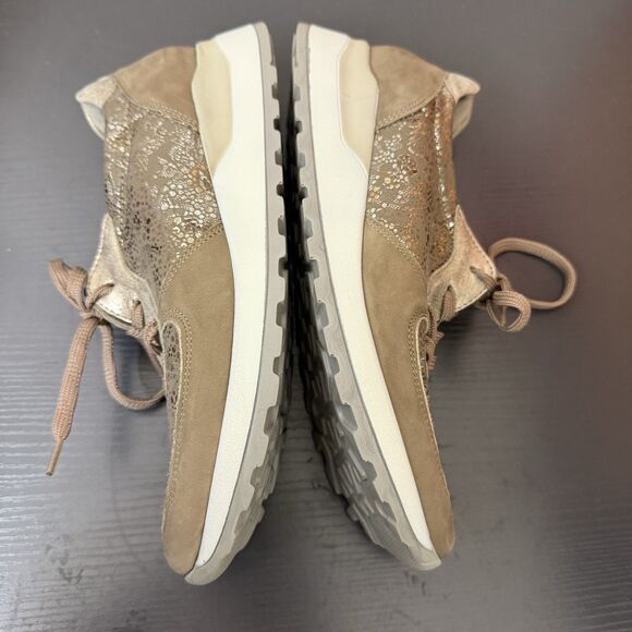 Waldlaufer Sneakers Women’s  Size UK 7 US 9.5 Beige Metallic Shoes Comfort - Picture 10 of 12